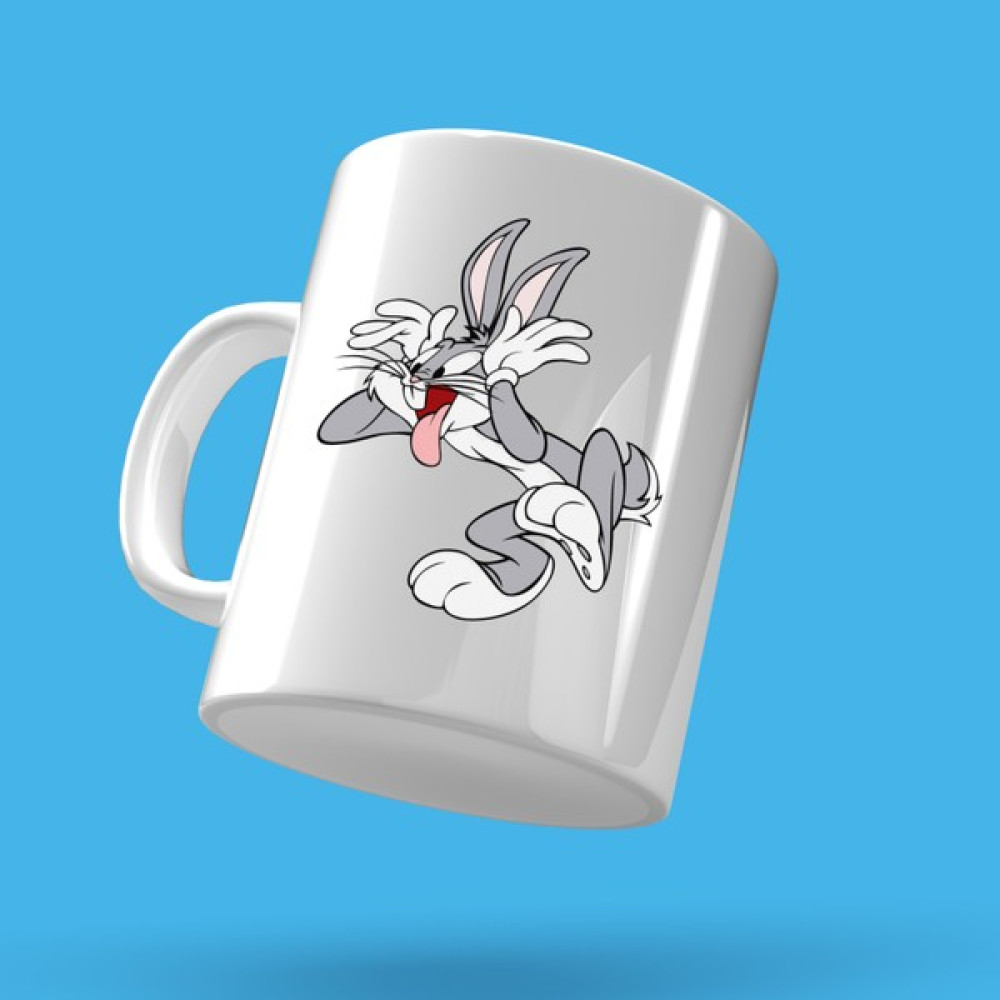 Ey Dijital Bugs Bunny Tasarımı Çay Kahve Kupası - 250 ml - 1 Adet - Beyaz Fincan / Bardak / Kahve Takımı Fiyatı