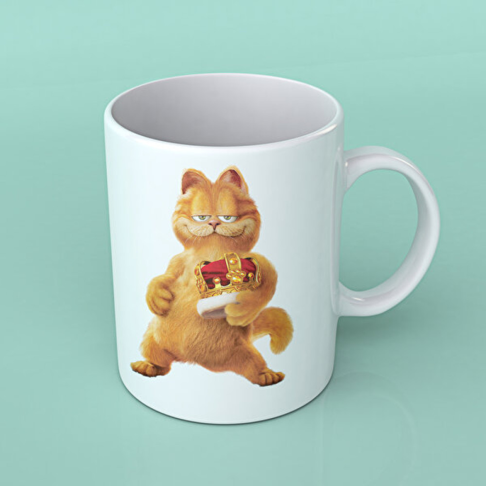 Ey Dijital Garfield Tasarımı Çay Kahve Kupası - 250 ml - 1 Adet - Beyaz Fincan / Bardak / Kahve Takımı Fiyatı