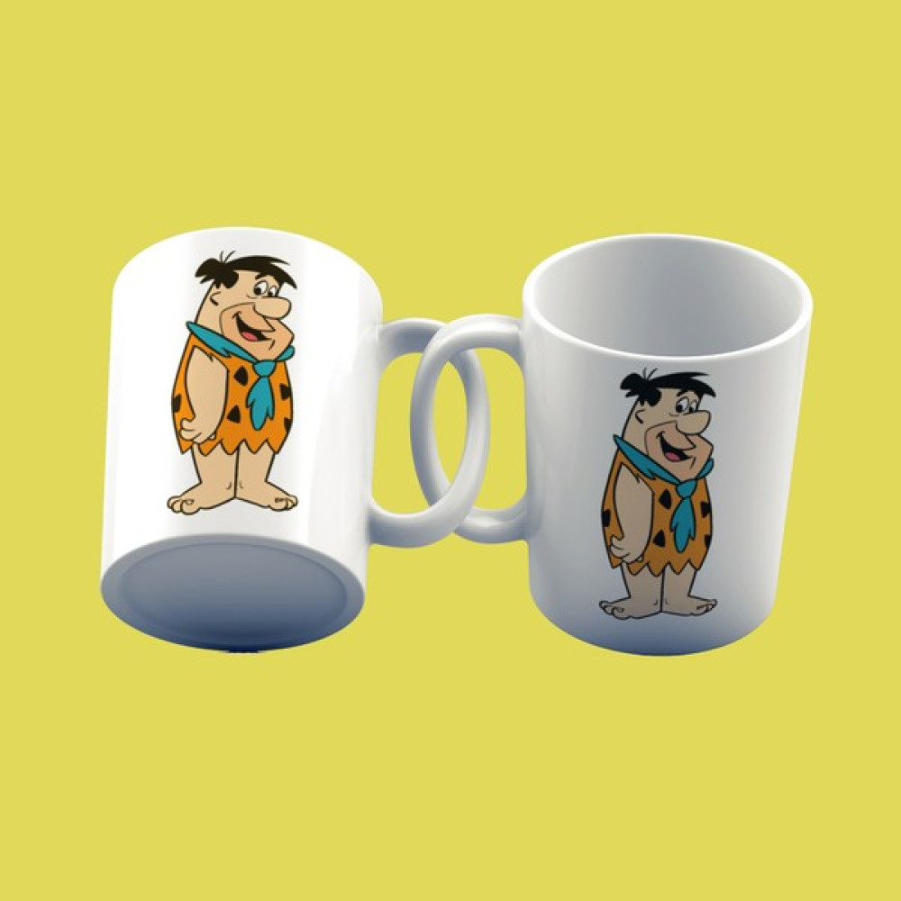 Ey Dijital Taş Devri Fred Çakmaktaş Kupa Bardak - Beyaz - 330 ml Fincan / Bardak / Kahve Takımı Fiyatı