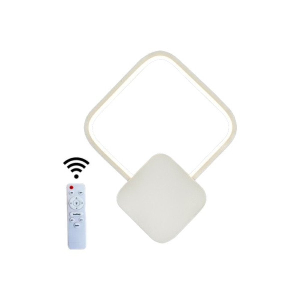 Ey Shop Modern Kare Duvar Aplik Lüks LED Avize - Kumandalı 3 Renk Led Işık - Beyaz Avize Fiyatı