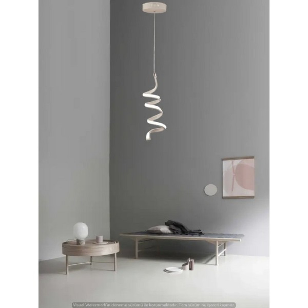 Ey Shop Modern Yay Model Lüks LED Avize - Sarı Led Işık - Beyaz Avize Fiyatı