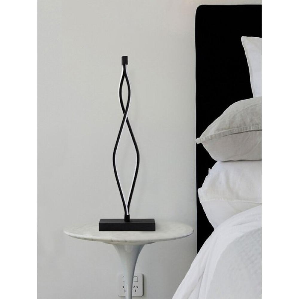 Ey Shop Modern Zigzag Masaüstü Lüks LED Avize - Siyah - Sarı Led Işık Avize Fiyatı
