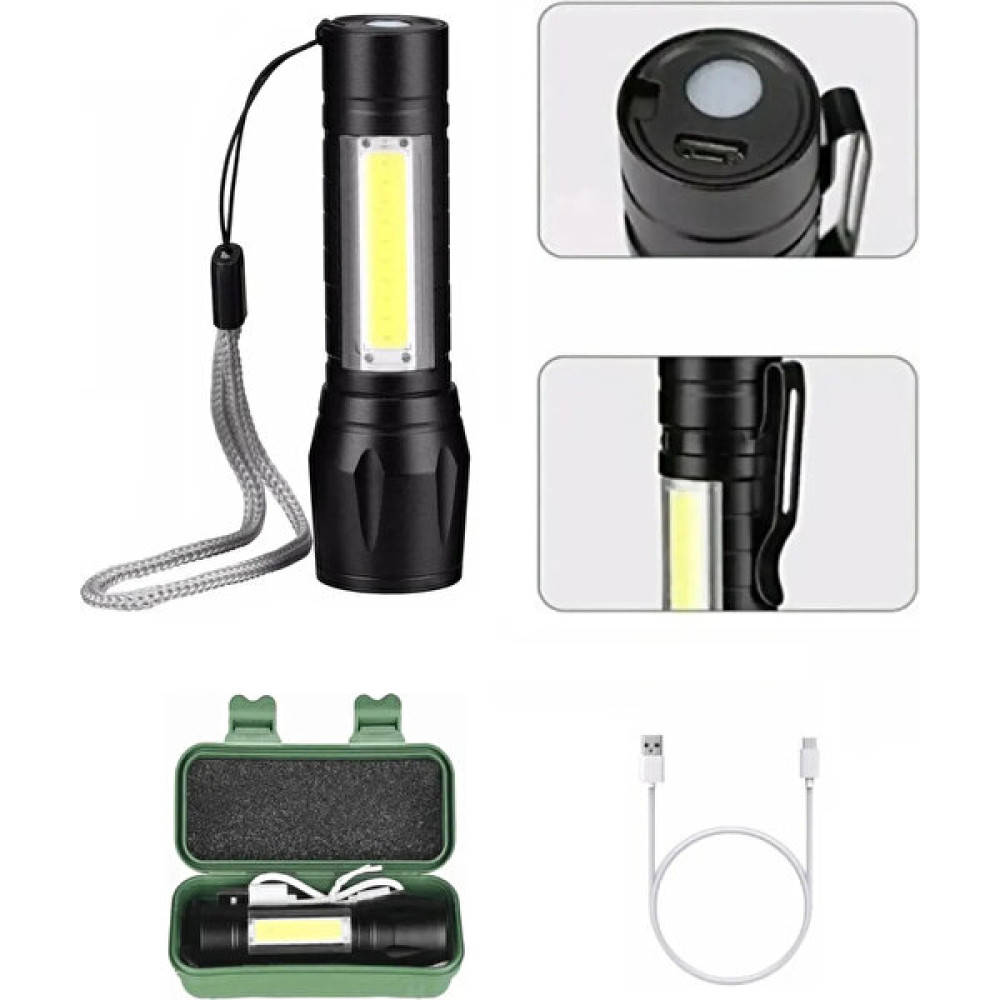 Eyberra El Feneri Flaşörlü Ultra Güçlü LED USB Şarjlı 3 Mod Metal Gövde Çok Amaçlı Kullanılabilir Yağmur Suyu Geçirmez El Feneri Fiyatı