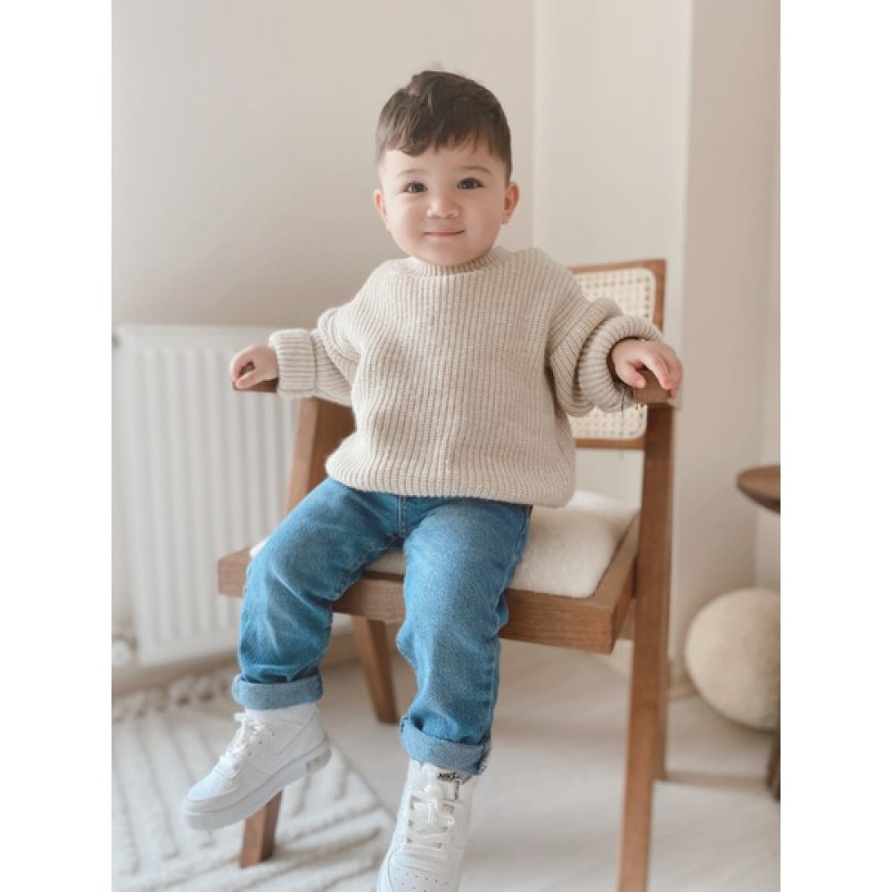 Eyc Baby Taş Bebek / Çocuk Oversize Triko Kazak Unisex Kız Çocuk Kazak & Süveter & Triko Fiyatı