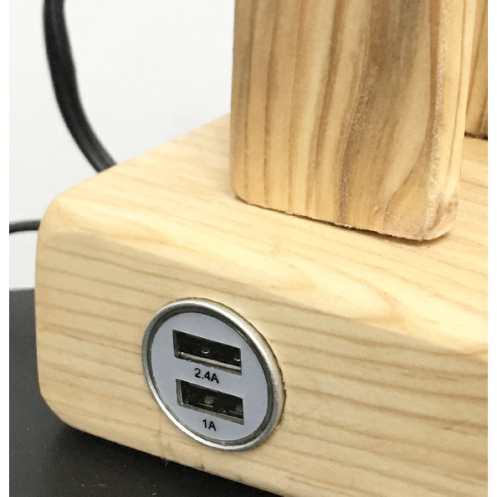 Eye Led Dekoratif Ahşap Masa Lambası - USB Şarjlı - Açık Kahverengi Lambader Fiyatı