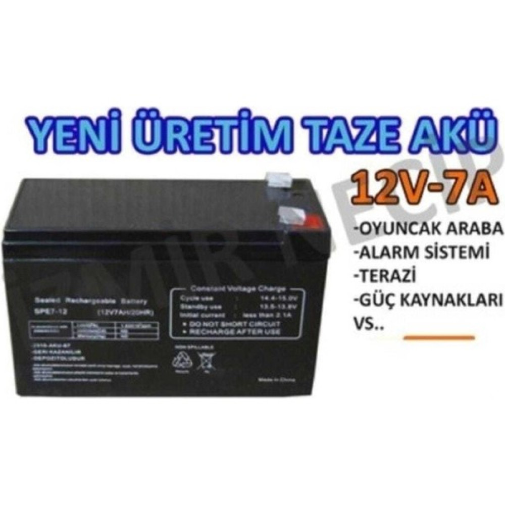Eyepc 12 Volt Kuru Bakımsız Akü 12V 7 Amper Akü Fiyatı