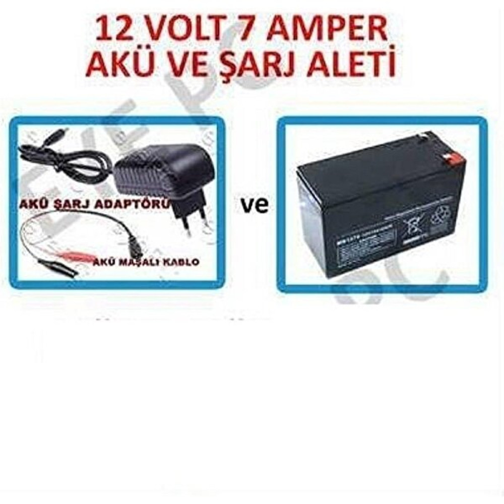 Eyepc Akülü Arabalar Için 12V 7AH Akü Şarj Cihazı Adaptörü Akü Fiyatı