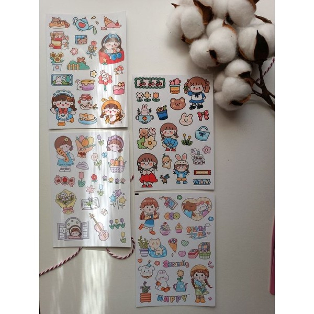 EyER Shoping Kawaii Kız Tema Etiket Sticker Set Sticker Fiyatı
