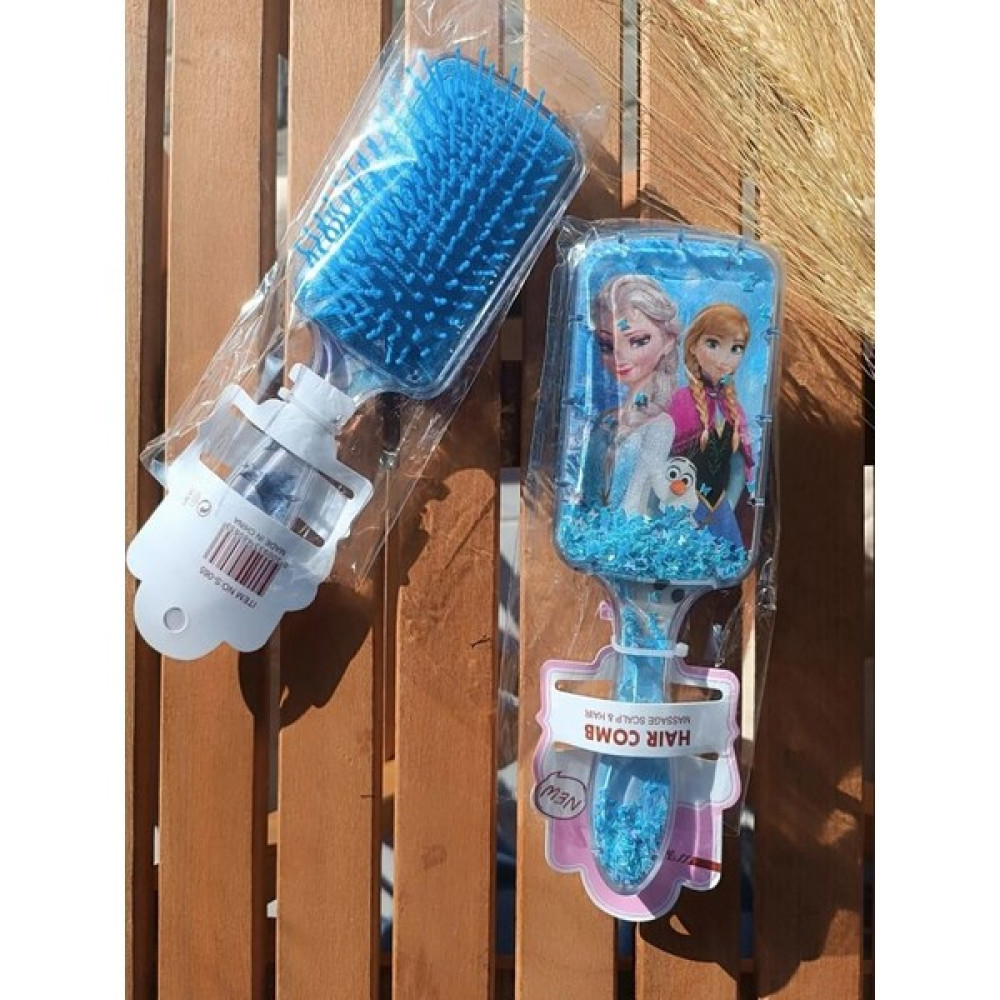 EyER Shoping Pullu Elsa ve Anna Kız Cocuklarına Özel Acıtmayan Tarak - Açık Mavi Bebek Saç Fırça-Tarak Fiyatı