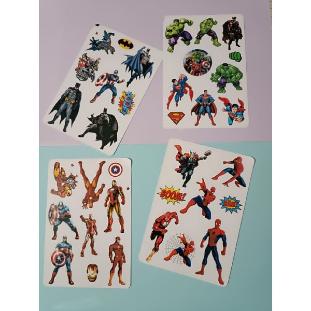 EyER Shoping Süper Kahramanlar Hulk Örümcek Adam Ironman Etiket Sticker Sticker Fiyatı