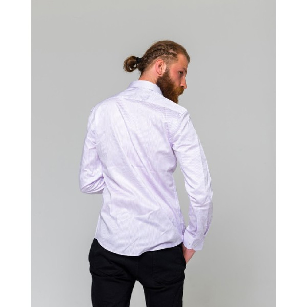 Eyes Men's Fashion Erkek Klasik Yaka Uzun Kol Çizgili Slim Fit Gömlek Erkek Gömlek Fiyatı