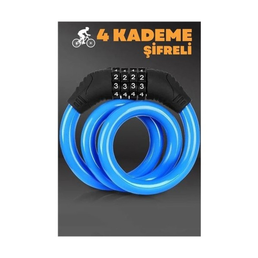 EYK Store Modacar 4 Şifreli 11 mm Çelik Halat Scooter Bisiklet Kilidi 428788 Oto Boyaları Fiyatı