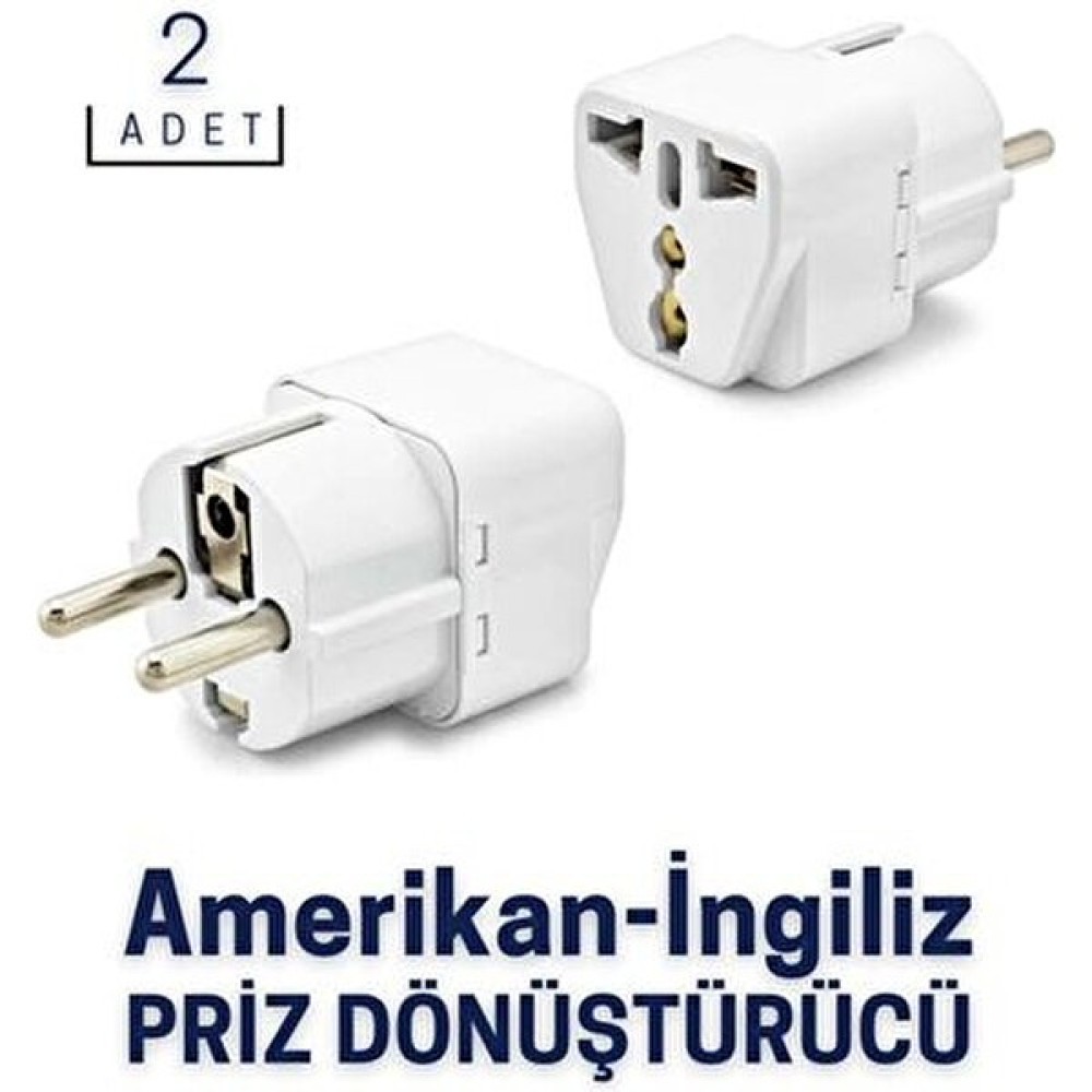 EYK Store Transformacion Ingiliz ve Amerikan Fişi Dönüştürücü 2 Adet 718833 Prizler Fiyatı