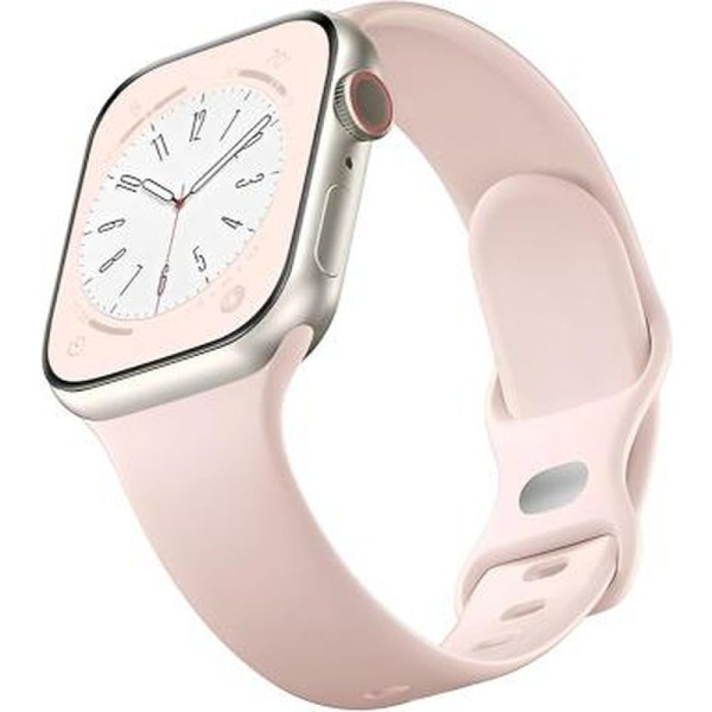 Eyka Apple Watch Kordon Kayış 38-40-41 mm Uyumlu Silikon - Açık Pembe Giyilebilir Teknoloji Aksesuarları Fiyatı