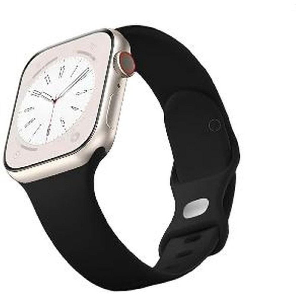 Eyka Apple Watch Kordon Kayış 38-40-41 mm Uyumlu Silikon Günlük Kullanıma Uygun Üst Kalite - Siyah Giyilebilir Teknoloji Aksesuarları Fiyatı