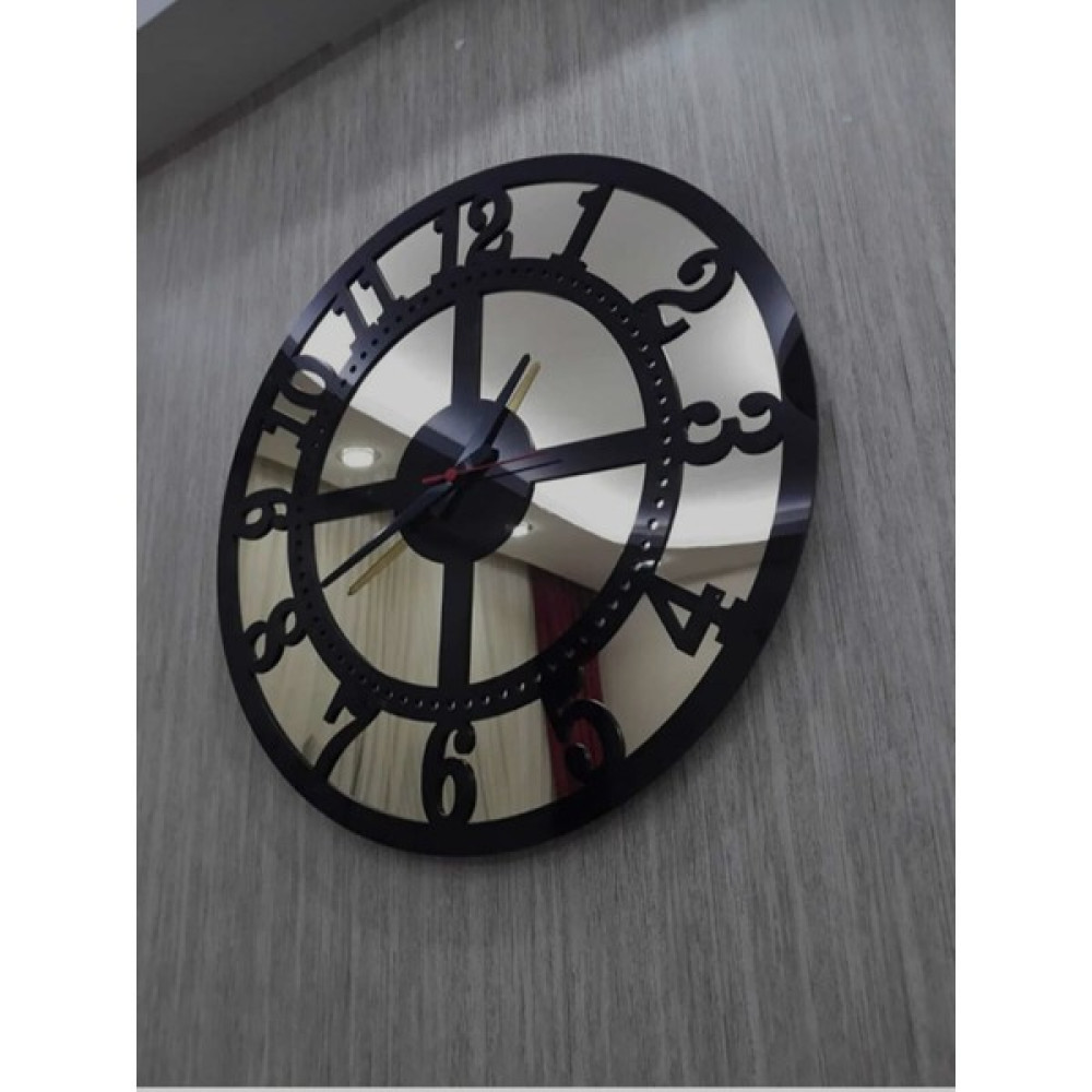 Eyka Store Dekoratif Barok Tarz Duvar Saati, Büyük Aynalı Duvar Saati 50CM Dekoratif Saat Fiyatı