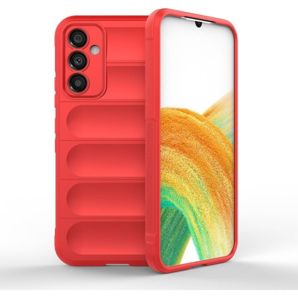 Eyl Techno Samsung Galaxy A34 5g Uyumlu Kamera Korumalı Leke Tutmaz Silinebilir Dalgalı Silikon Kılıf-Kırmızı - Kırmızı Cep Telefonu Kılıfı Fiyatı