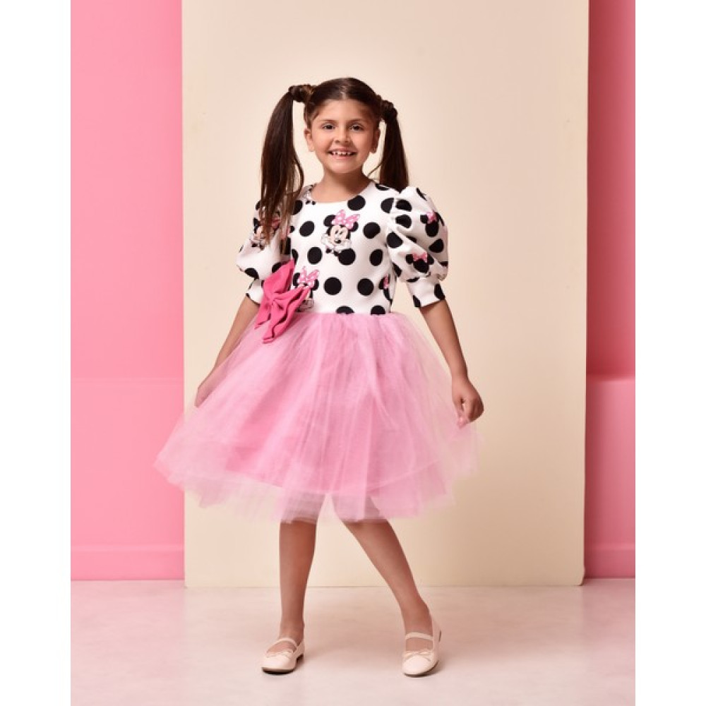 Eylul Elif Butik Minnie Mouse Desenli Kız Çocuk Elbise Kız Çocuk Elbise Fiyatı