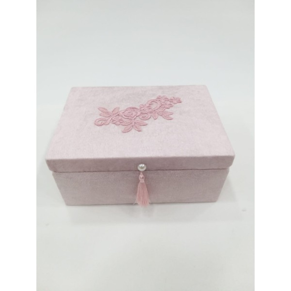 Eylül Kadife Kaplı Pudra Gelin Makyaj Sandığı - 30 x 22 x 13 Eşya Saklama / Düzenleme Fiyatı