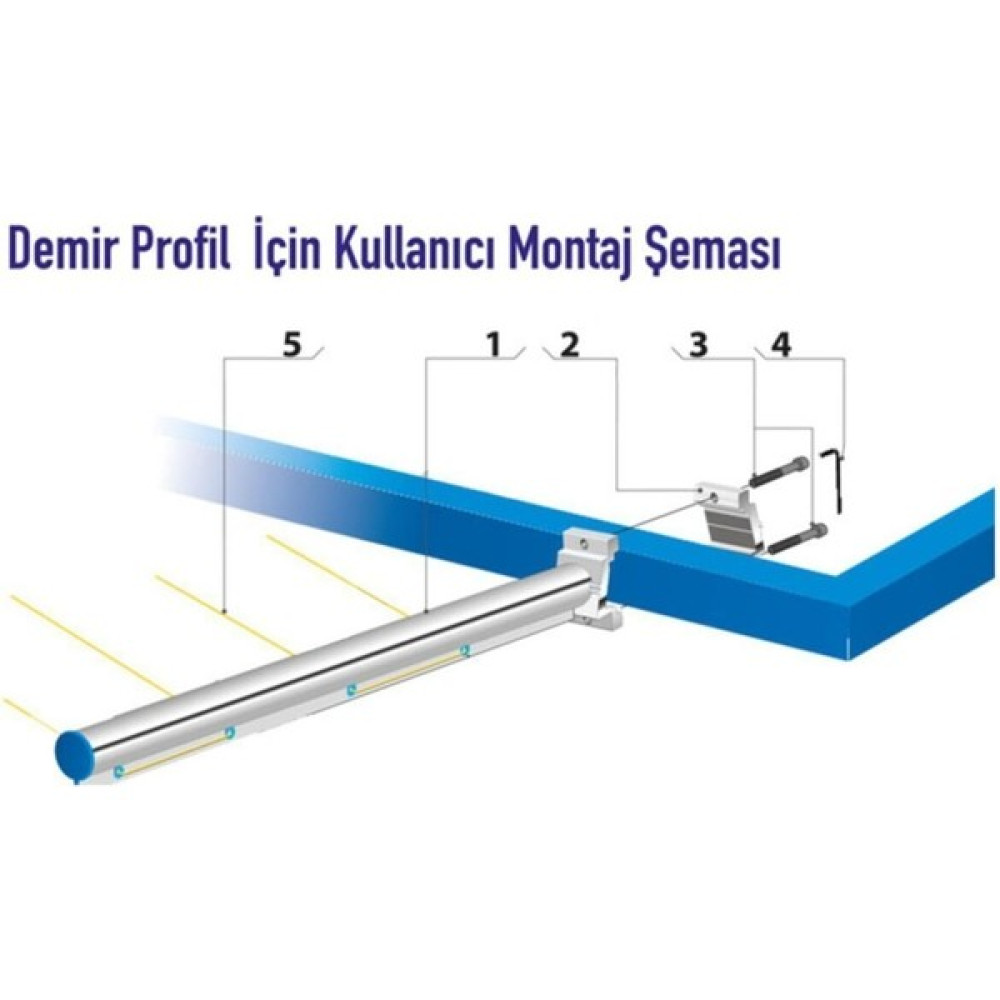 Eym Balkon Çamaşır Kurutma Askısı Askılığı Kare Profil Pks 02 - 1 Adet Çamaşır Kurutma Makineleri Fiyatı