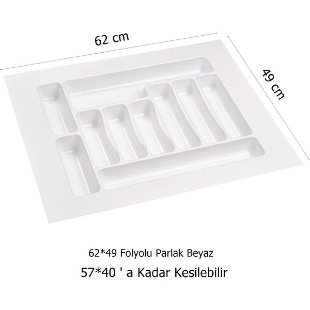 Eym Çekmece İçi Kaşıklık Mutfak Çekmece Düzenleyici 62 x 49 cm Beyaz Pratik Mutfak Gereçleri Fiyatı