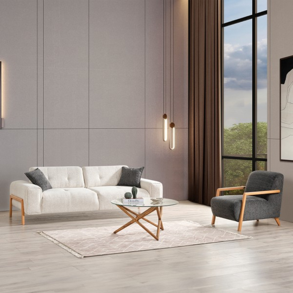 Eymense Dolex Ceviz Kasa Modern Sırt Mekanizmalı Koltuk Takımı 3+1 Koltuk Takımı / Seti Fiyatı