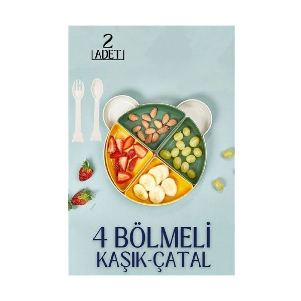 Eymoş 2 Set Çocuk Yemek Tabağı 4 Bölmeli Foscarini Design 718959 Mama Seti Fiyatı