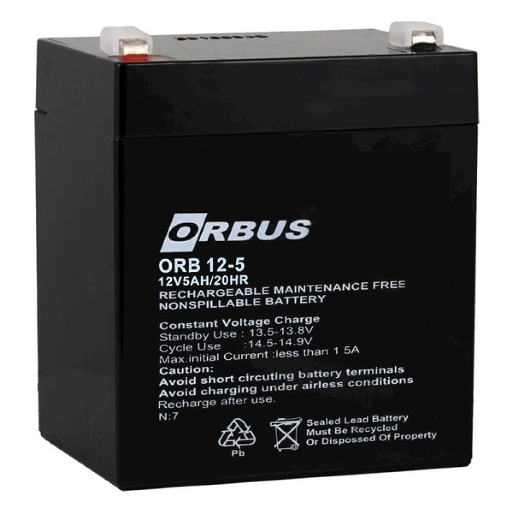 Eymoş Akü 12 Volt 5 Amper Orbus ORB12-5 (90 x 70 x 101 Mm) (81) Akü Fiyatı