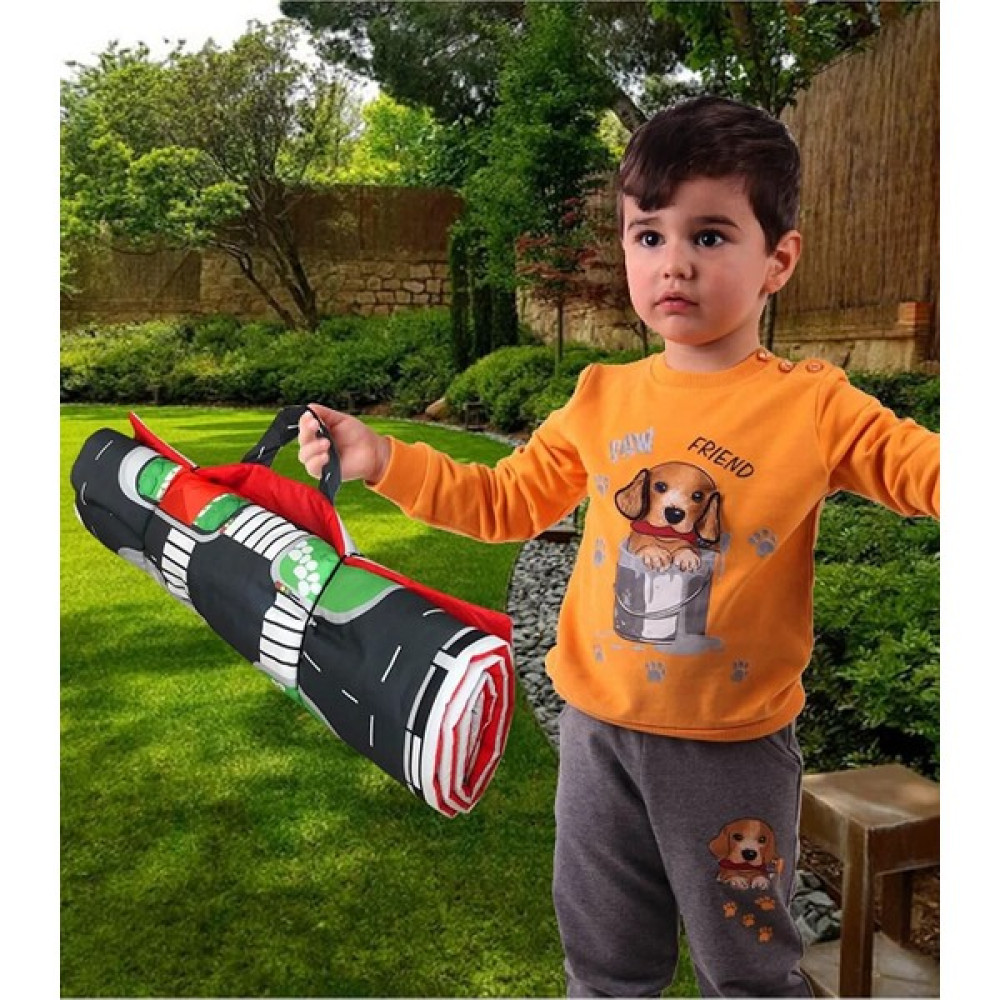 Eynbaby Şehir Oyun Matı Oyun Halısı Oyun Parkı 70*145 cm - 70 x 140 cm - Gri - Beyaz Oyuncak Fiyatı