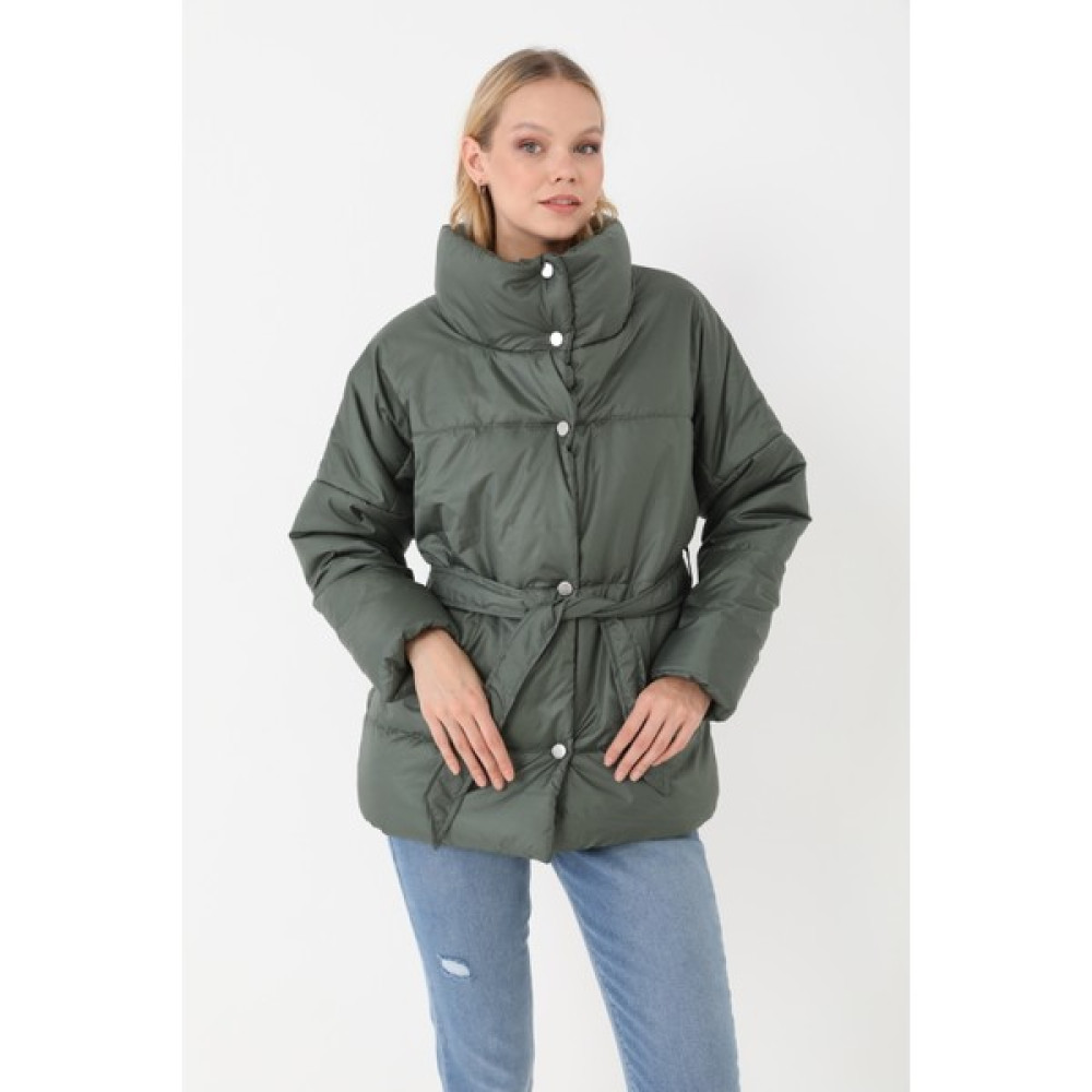 Eyon Trend Kadın Haki Içi Dolgulu Astarlı Su Geçirmez Rüzgara Dayanıklı Oversize Bomber Mont & Kaban & Parka Bayan Mont Fiyatı