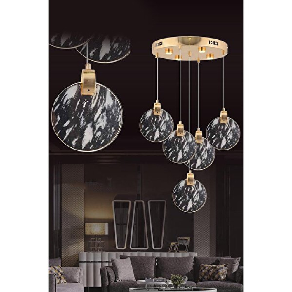 Eys 37W 5'li Gold Sarkıt LED Avize Circle Avize Fiyatı