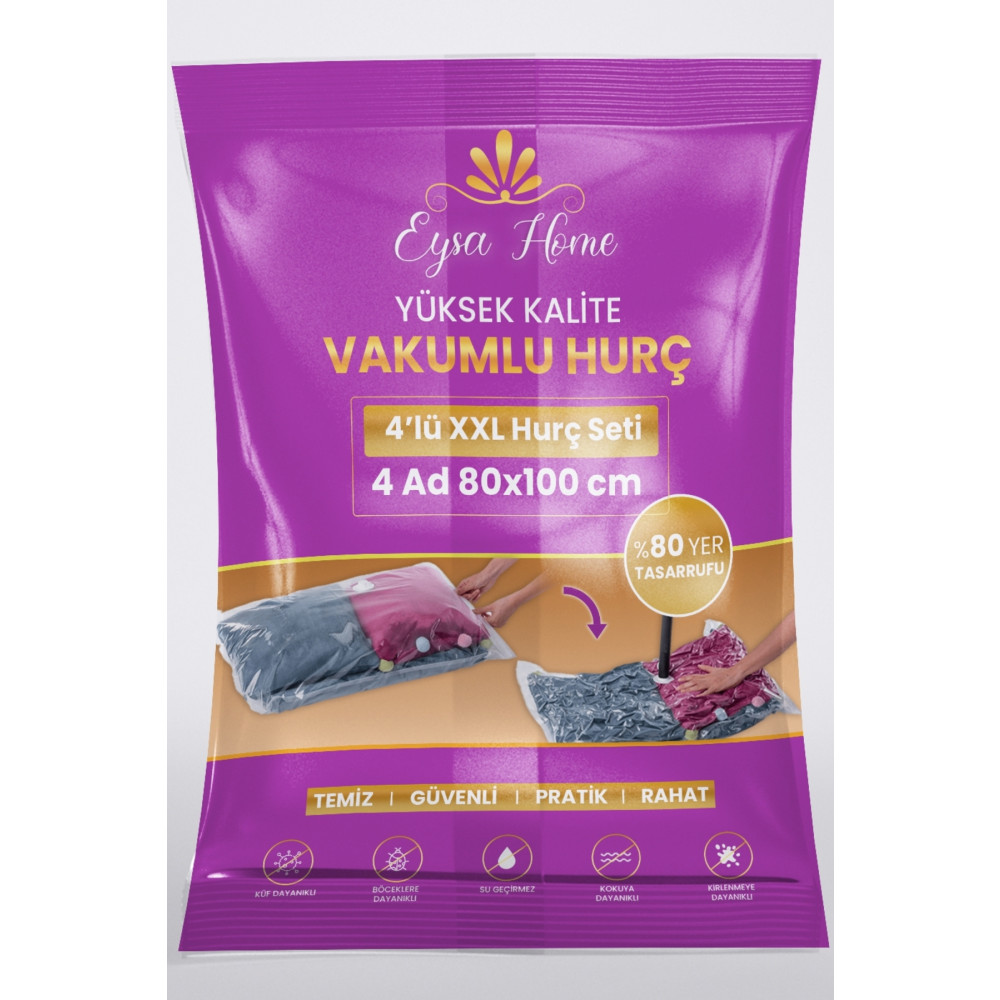 EYSA HOME 4lü XXL Vakumlu Poşet Seti (Vakumlu Hurç) Hurç Fiyatı
