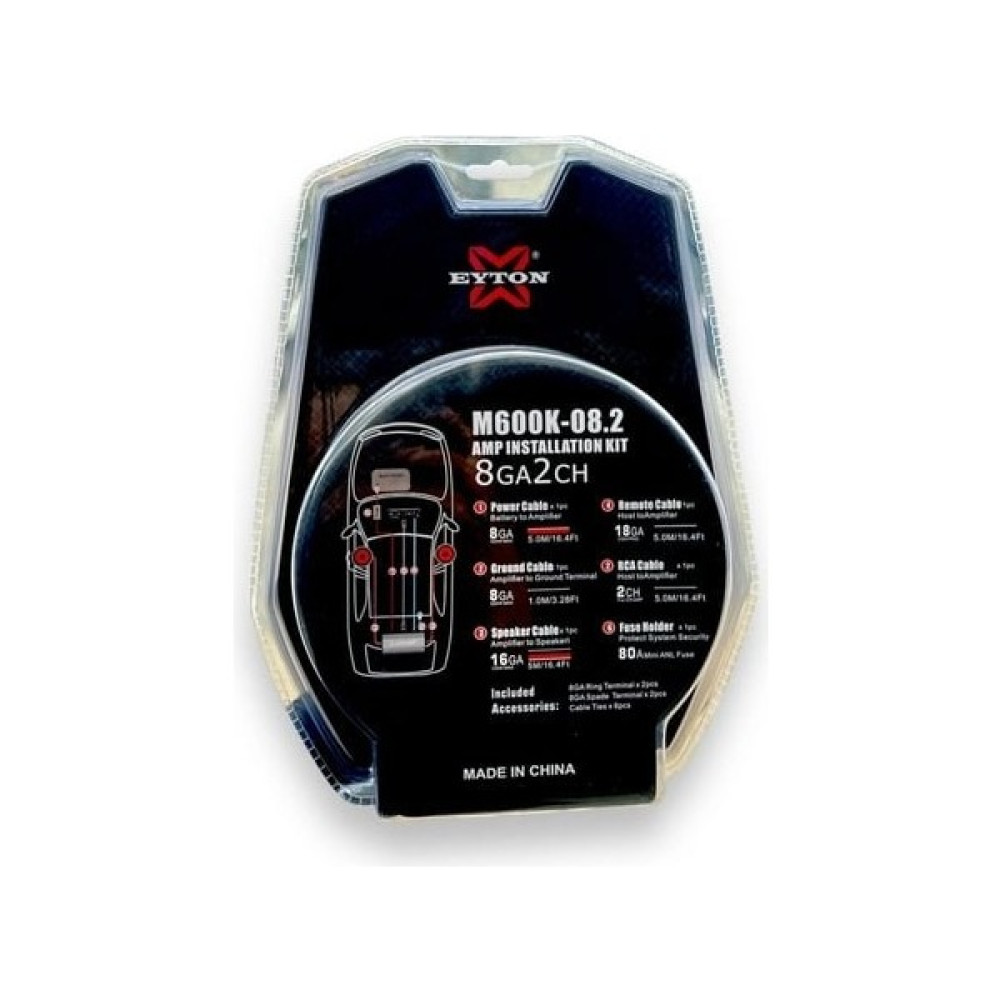 Eyton M600K 08.2 Yüksek Performanslı 8ga Tam Bakır Kablo Seti Oto Boyaları Fiyatı