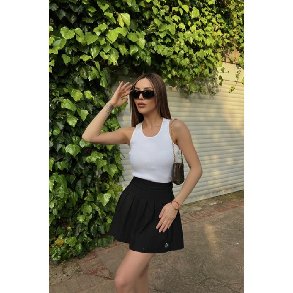 Eyyo Beyaz Askılı Basic Crop Top ATE6432 Bluz Fiyatı