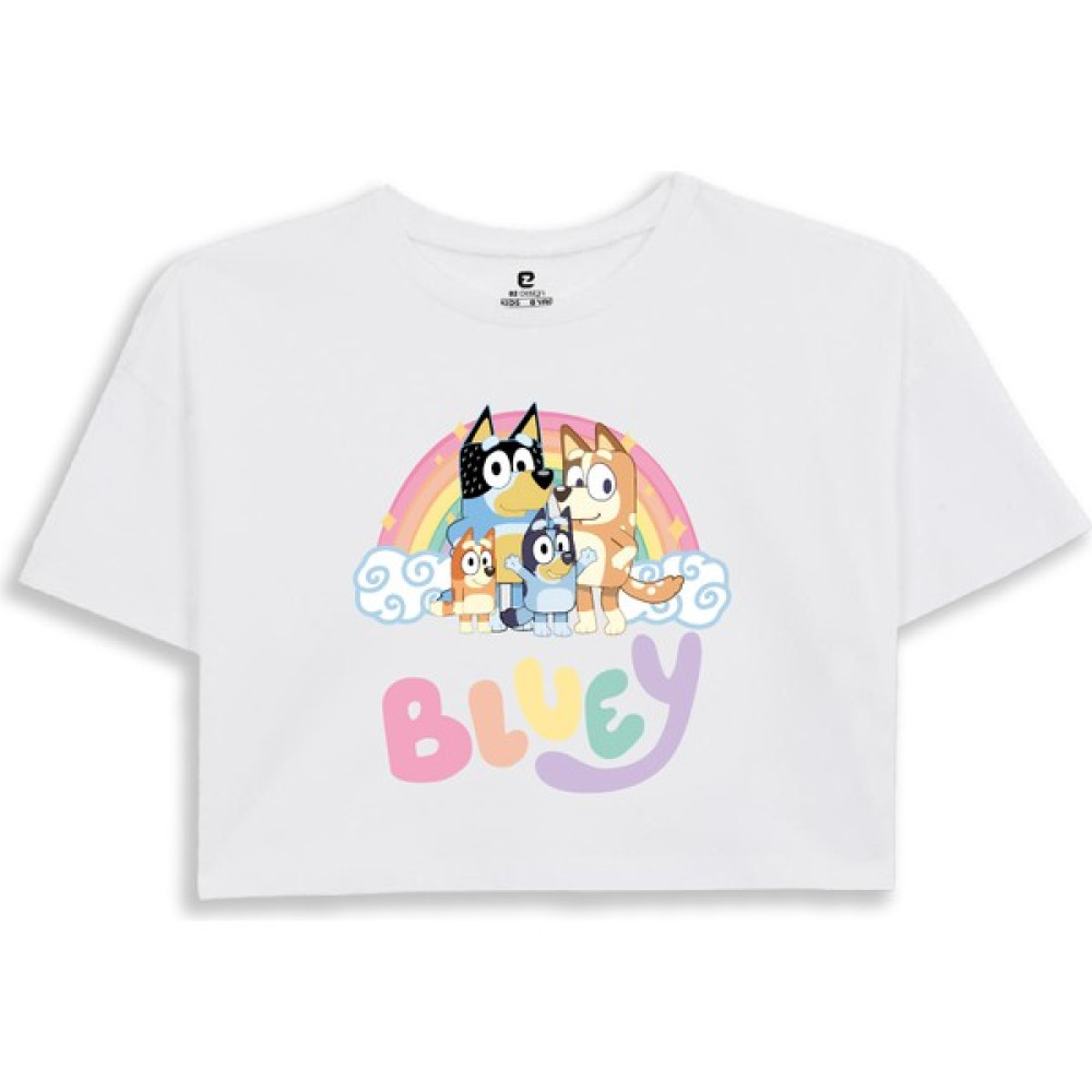 EZ Design Bluey Baskılı Crop T-Shirt Kız Çocuk T-shirt Fiyatı