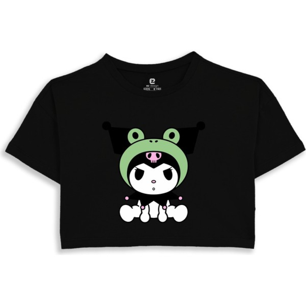 EZ Design Kuromi Baskılı Çocuk Crop Tshirt Kız Çocuk T-shirt Fiyatı