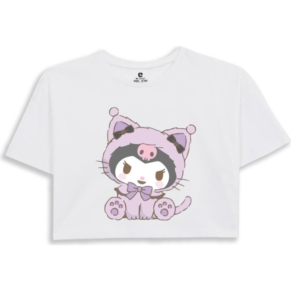 Ez Design Kuromi Baskılı Crop Tshirt Kız Çocuk T-shirt Fiyatı