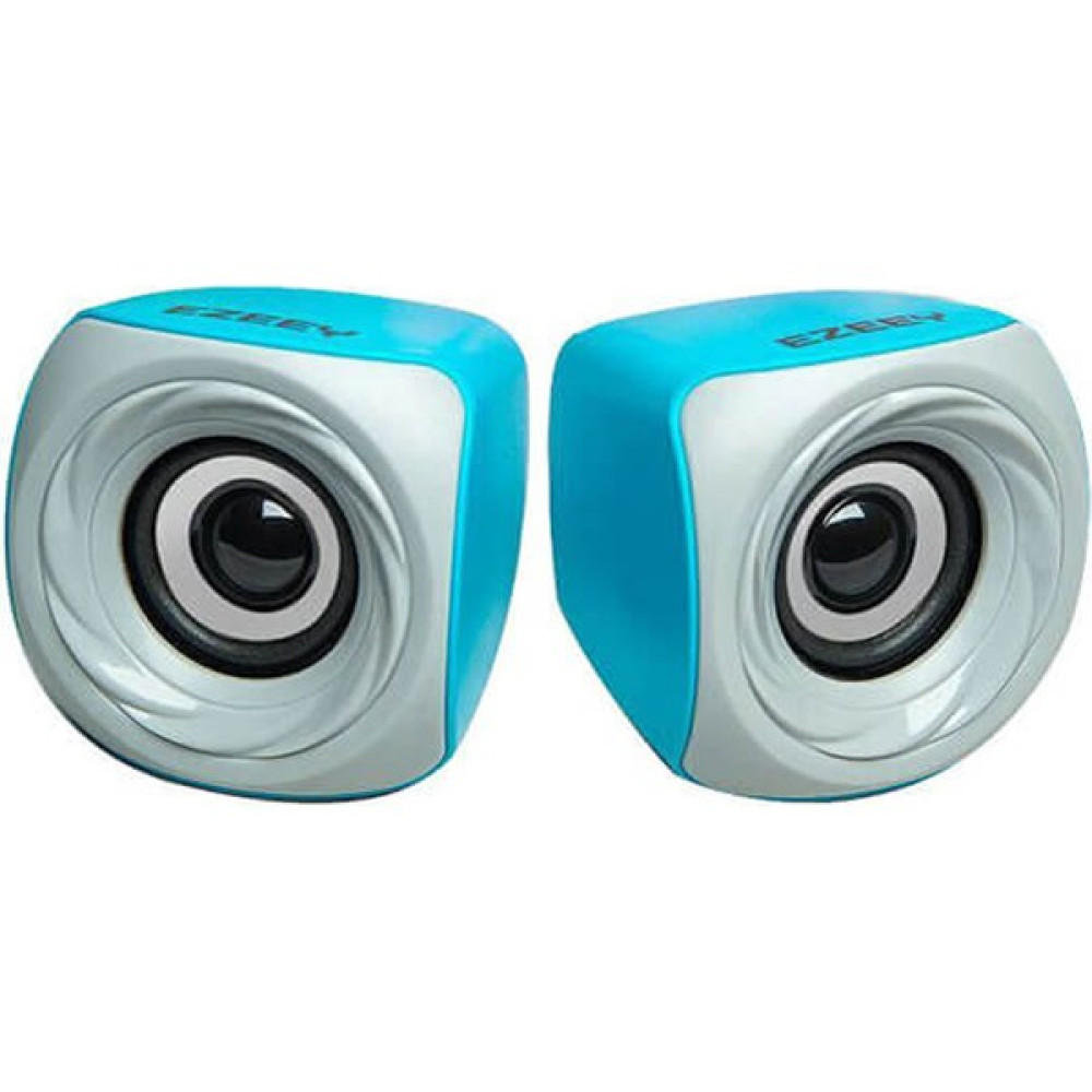 Ezeey T11 Mini USB 2.0 Hoparlör 1+1 Ses Bombası USB Stereo Speaker - Gri Mavi - Gri - Mavi Bilgisayar Speaker Fiyatı