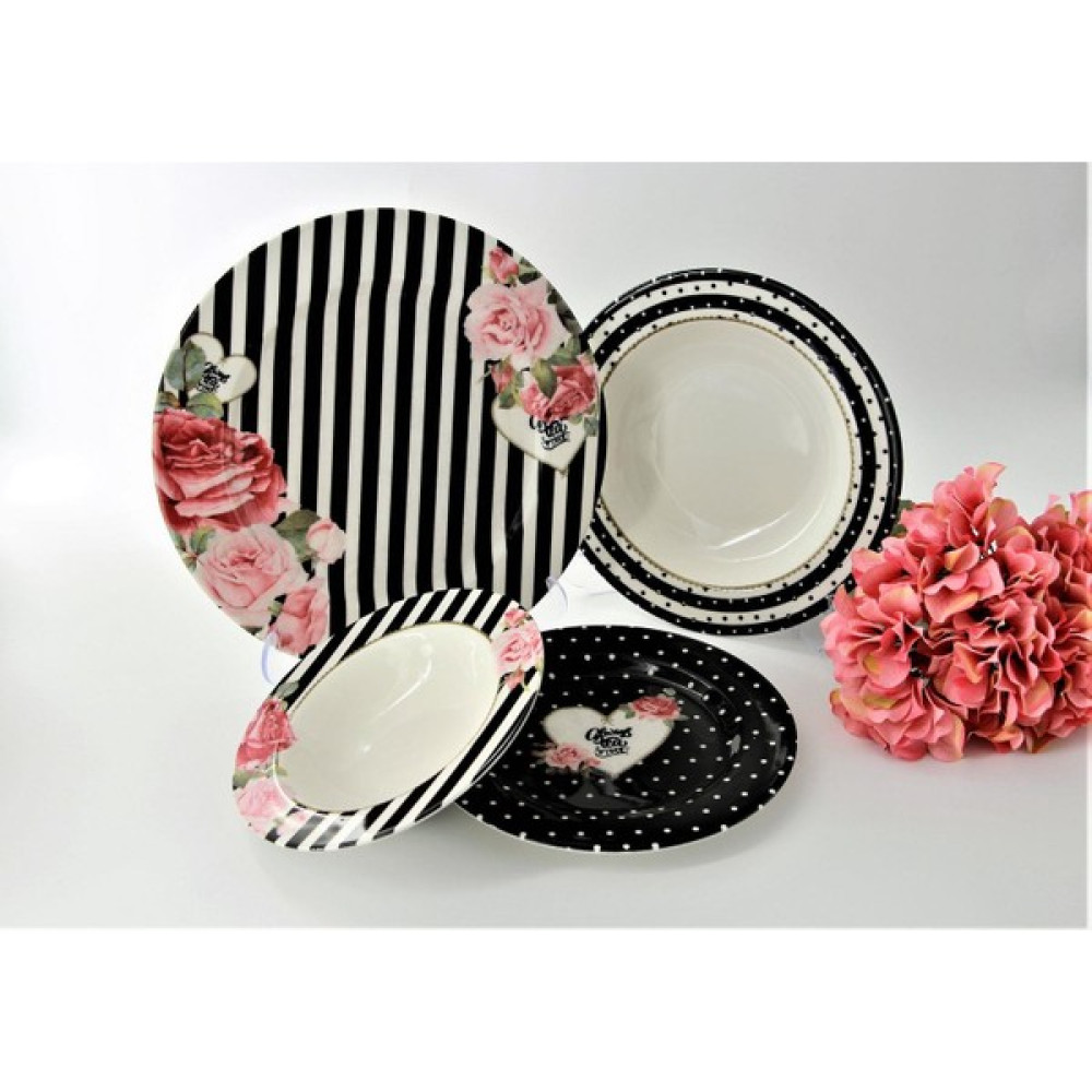 Ezem Prs 94 Black Rose Yemek Takımı Yemek Takımı Fiyatı