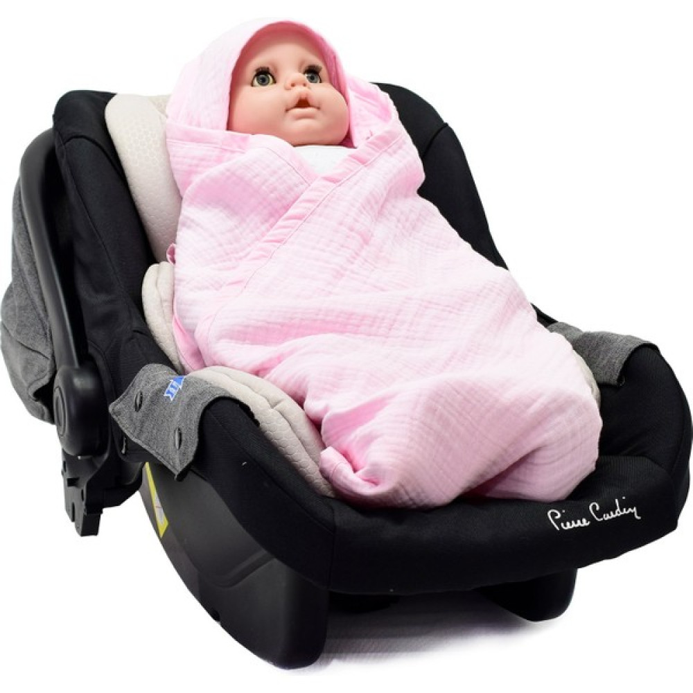 Ezh Başlıklı 4 Kat Müslin Bebek Battaniyesi 92 x 82 cm 1209 - Pembe Oto Boyaları Fiyatı