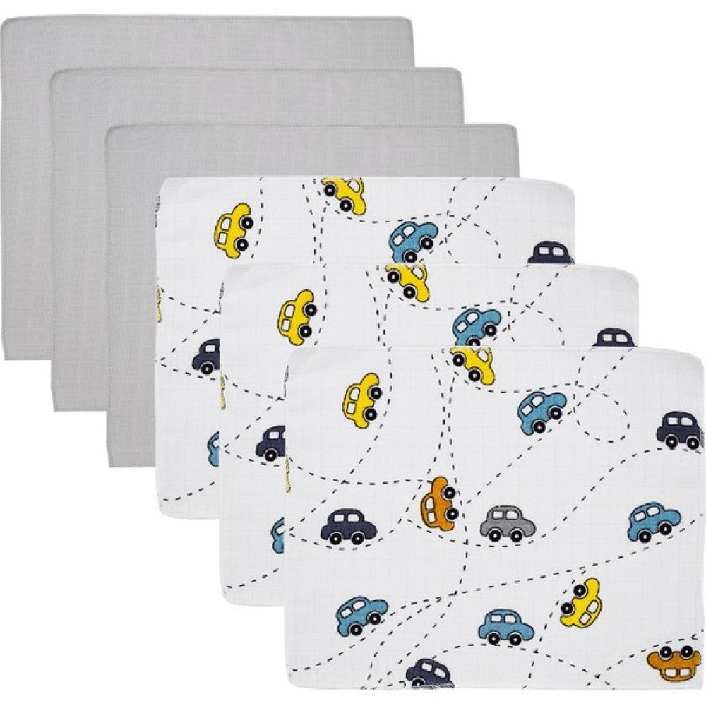 Ezh Müslin 6'lı Ağız Mendili 20X20 cm 2024 - Standart - Renkli Mama Önlüğü Fiyatı