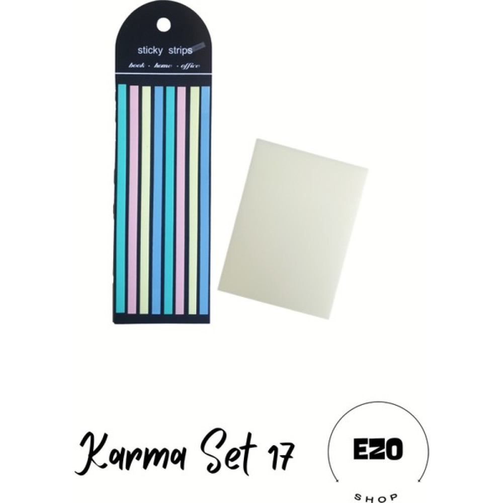 Ezoshop 2 li Set Postit Karenot Büyük Boy Seffaf Yapiskanli Not Kagidi Kirtasiye Post It Karma Set 17 Not Defteri & Bloknot Fiyatı
