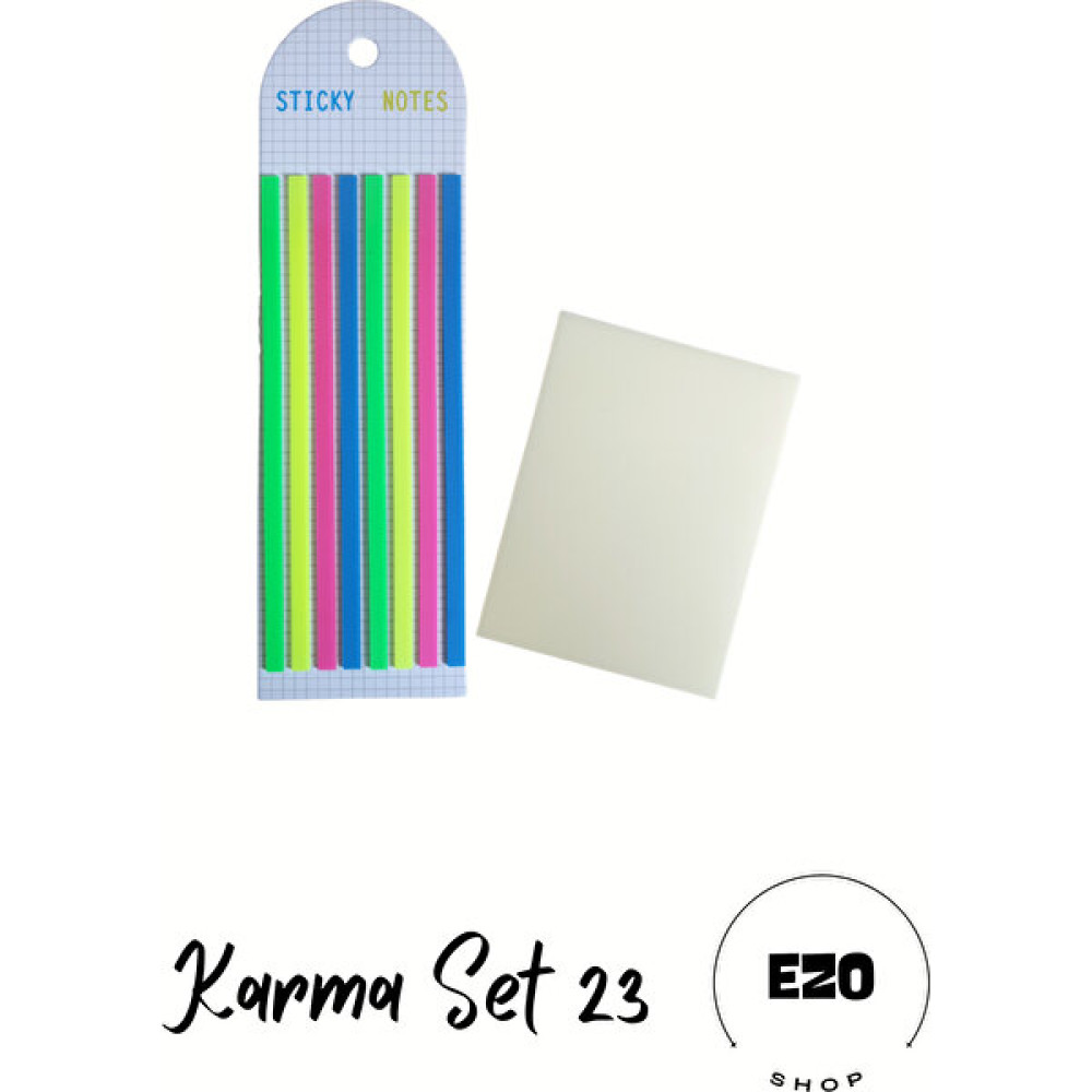 Ezoshop 2 li Set Postit Karenot Büyük Boy Seffaf Yapiskanli Not Kagidi Kirtasiye Post It Karma Set 23 Not Defteri & Bloknot Fiyatı
