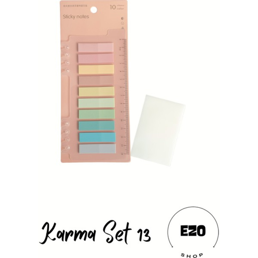 Ezoshop 2 li Set Postit Karenot Küçük Boy Seffaf Yapiskanli Not Kagidi Kirtasiye Post It Karma Set 13 Not Defteri & Bloknot Fiyatı