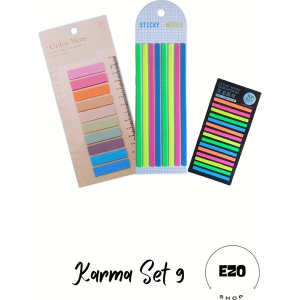 Ezoshop 3 Lü Set Postit Uzun Kısa Serit Seffaf Yapiskanli Not Kagidi Kirtasiye Post It Karma Set 9 Not Defteri & Bloknot Fiyatı