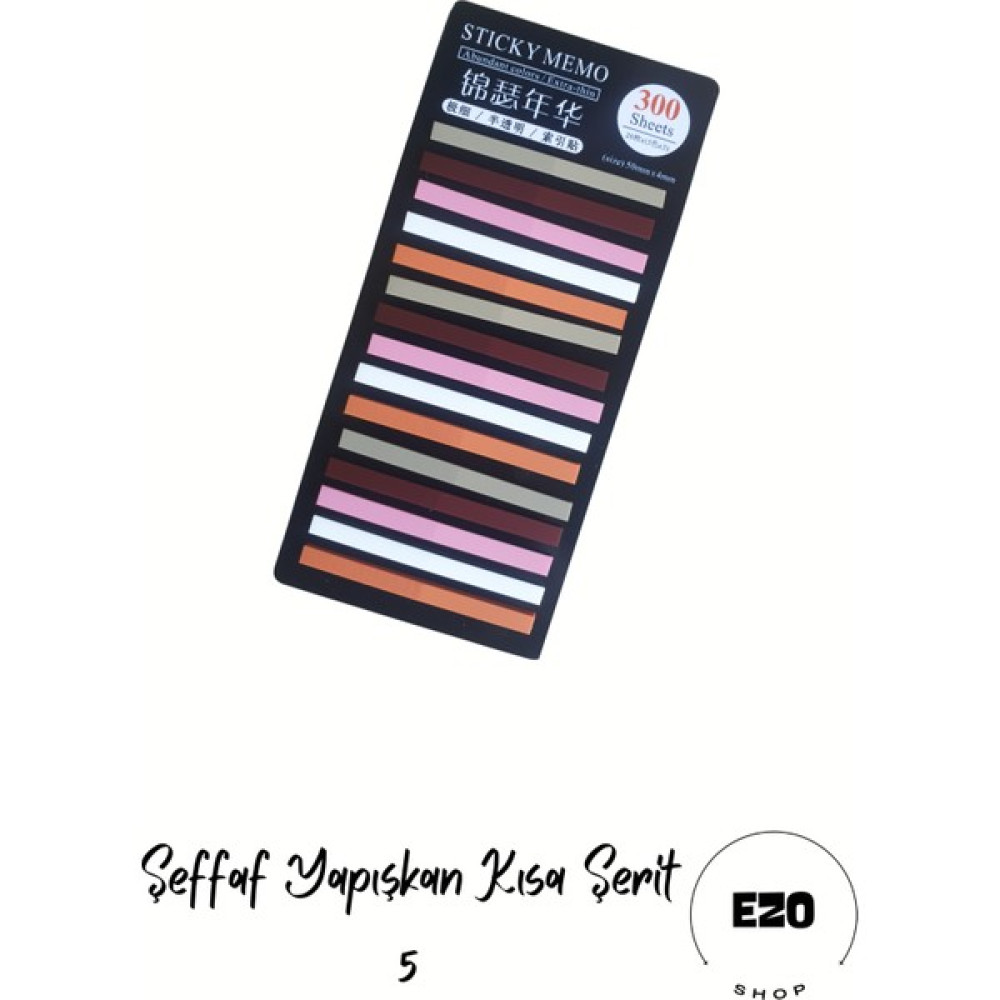 Ezoshop Kısa Serit Postit Seffaf Yapiskanli Not Kagidi Kirtasiye Post It - Kısa Şerit 5 Not Defteri & Bloknot Fiyatı