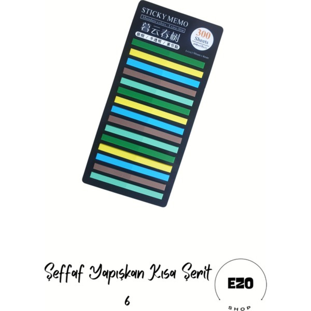 Ezoshop Kısa Serit Postit Seffaf Yapiskanli Not Kagidi Kirtasiye Post It - Kısa Şerit 6 Not Defteri & Bloknot Fiyatı