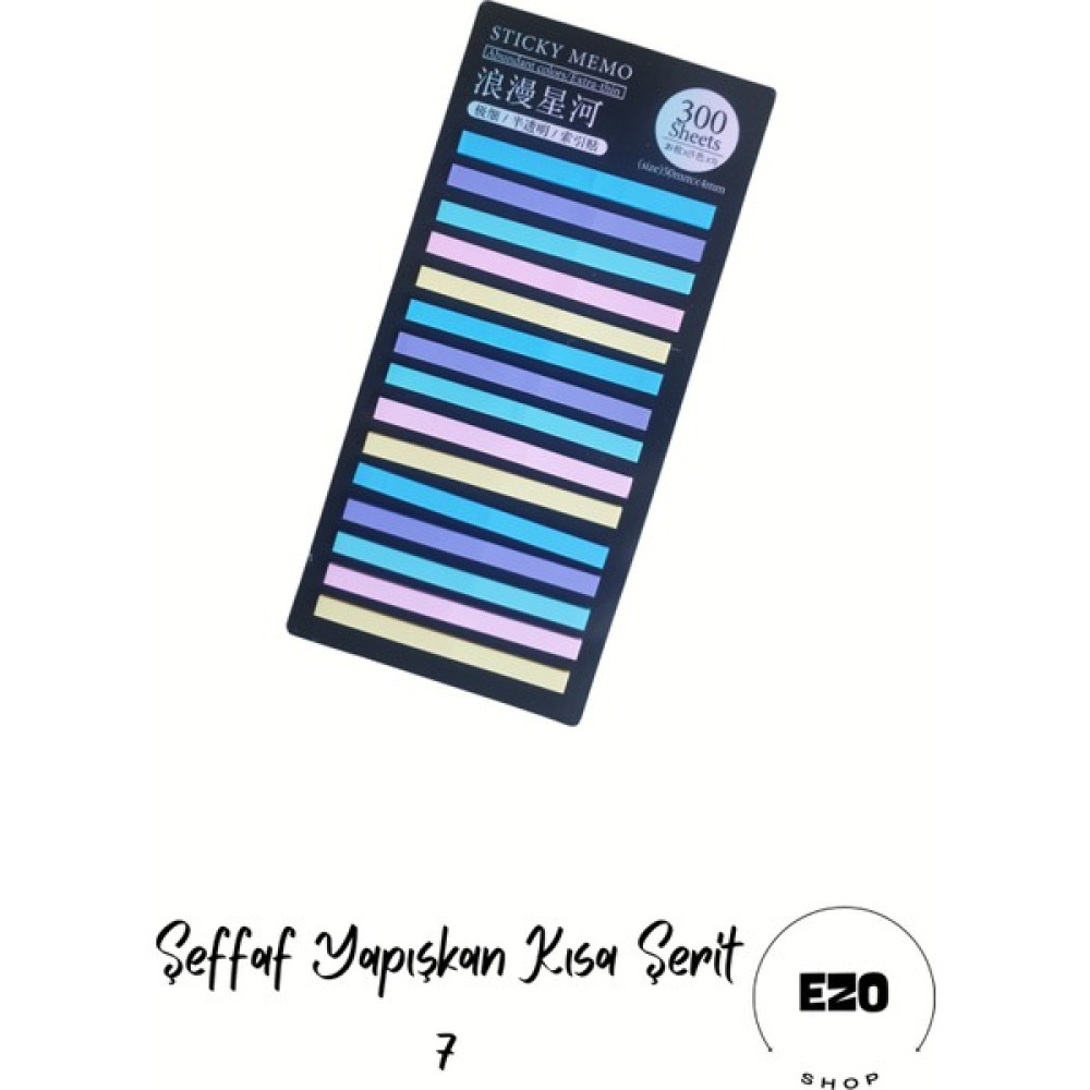 Ezoshop Kısa Serit Postit Seffaf Yapiskanli Not Kagidi Kirtasiye Post It - Kısa Şerit 7 Not Defteri & Bloknot Fiyatı