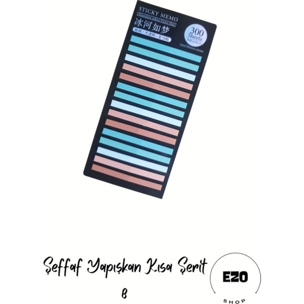 Ezoshop Kısa Serit Postit Seffaf Yapiskanli Not Kagidi Kirtasiye Post It - Kısa Şerit 8 Not Defteri & Bloknot Fiyatı