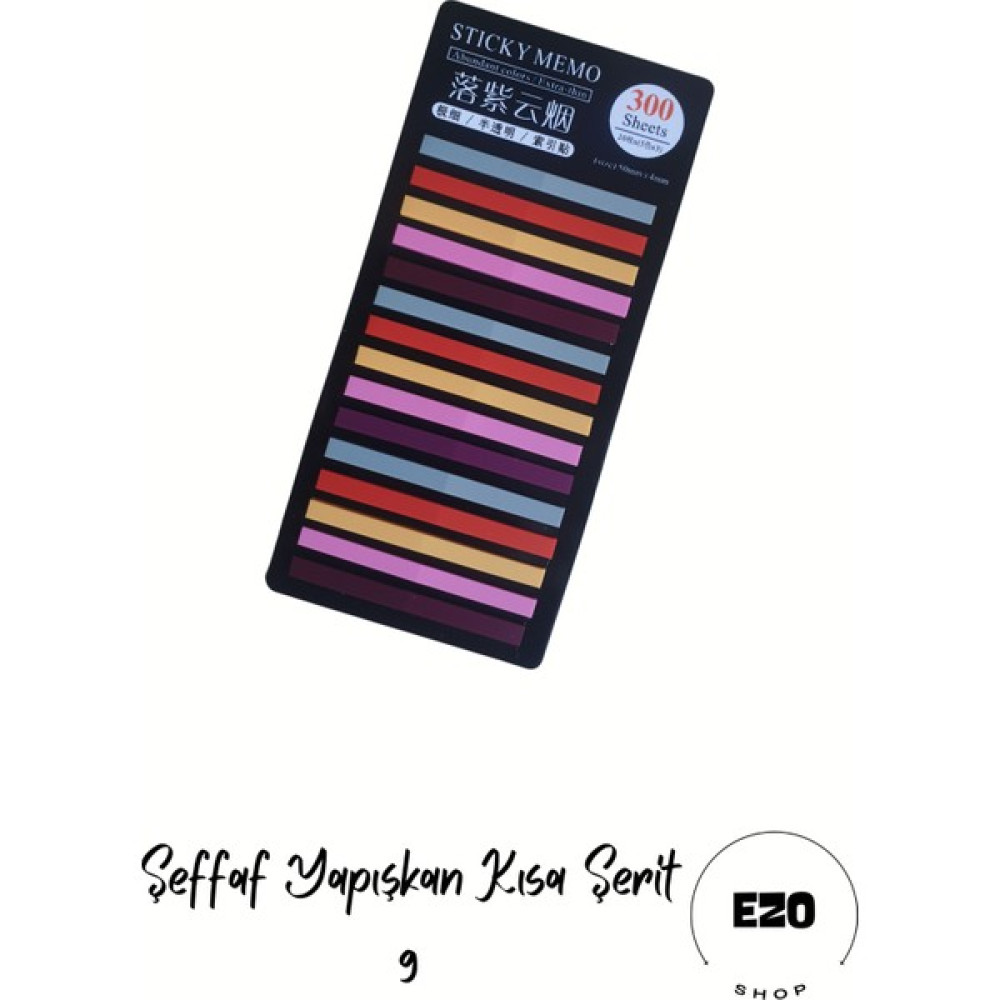 Ezoshop Kısa Serit Postit Seffaf Yapiskanli Not Kagidi Kirtasiye Post It - Kısa Şerit 9 Not Defteri & Bloknot Fiyatı